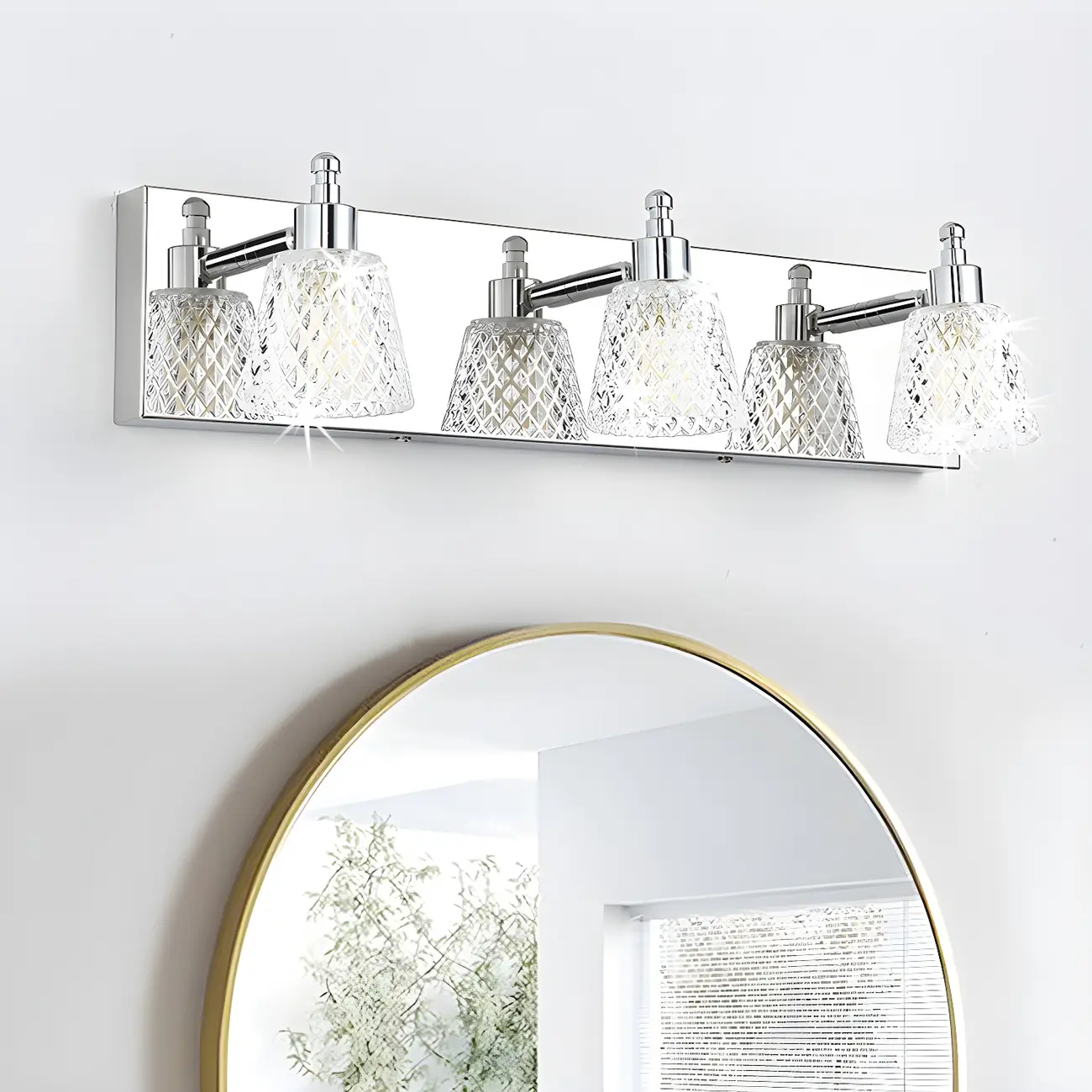 Crystal Glass Vanity Light Modern Style for Bathroom Image - 1 | homeyfad