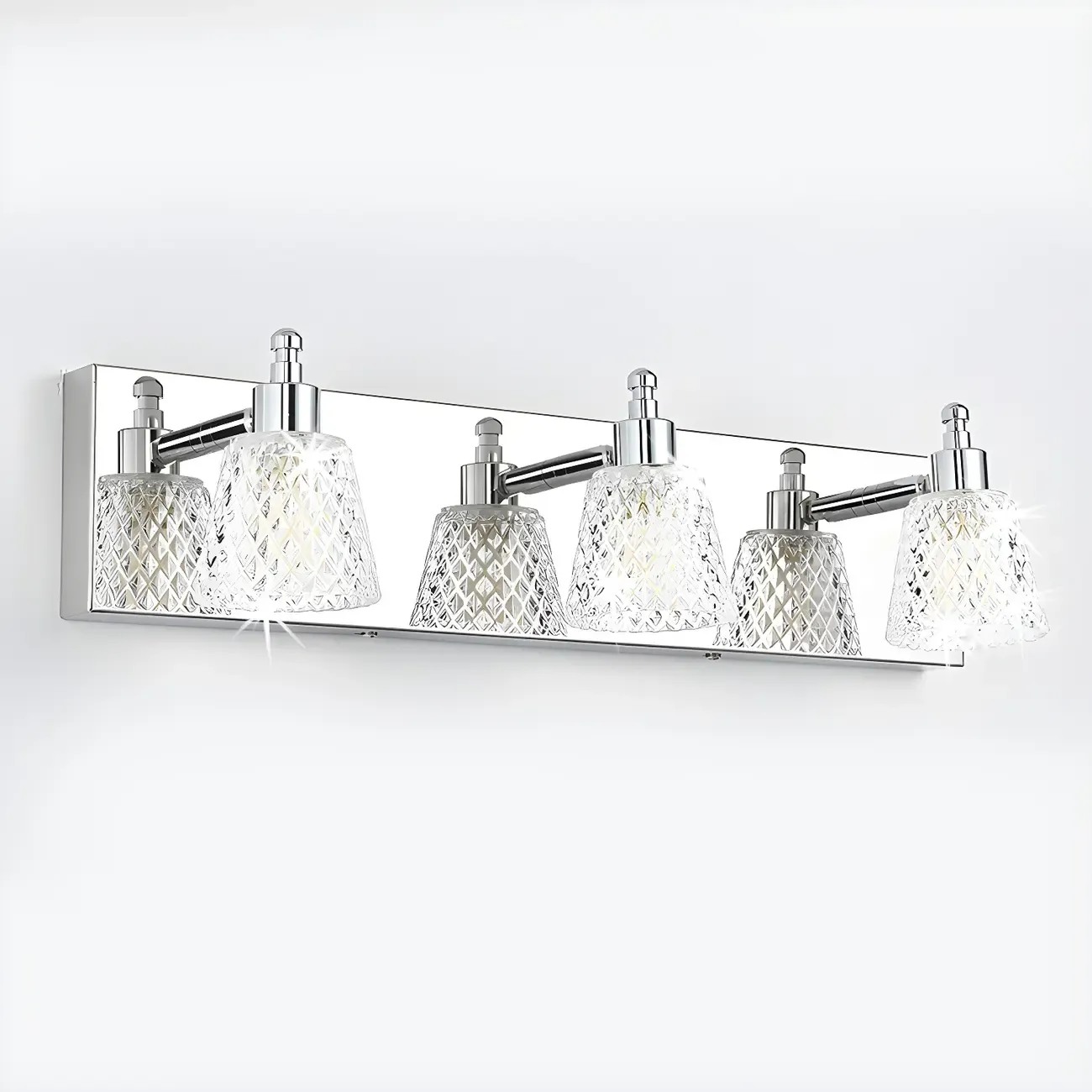 Crystal Glass Vanity Light Modern Style for Bathroom Image - 5