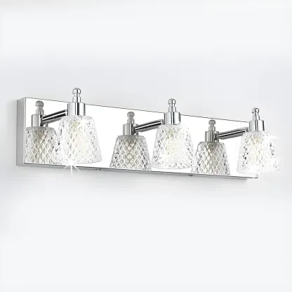 Crystal Glass Vanity Light Modern Style for Bathroom Image - 5