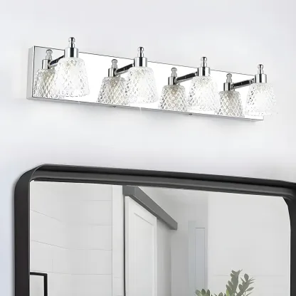 Crystal Glass Vanity Light Modern Style for Bathroom Image - 3