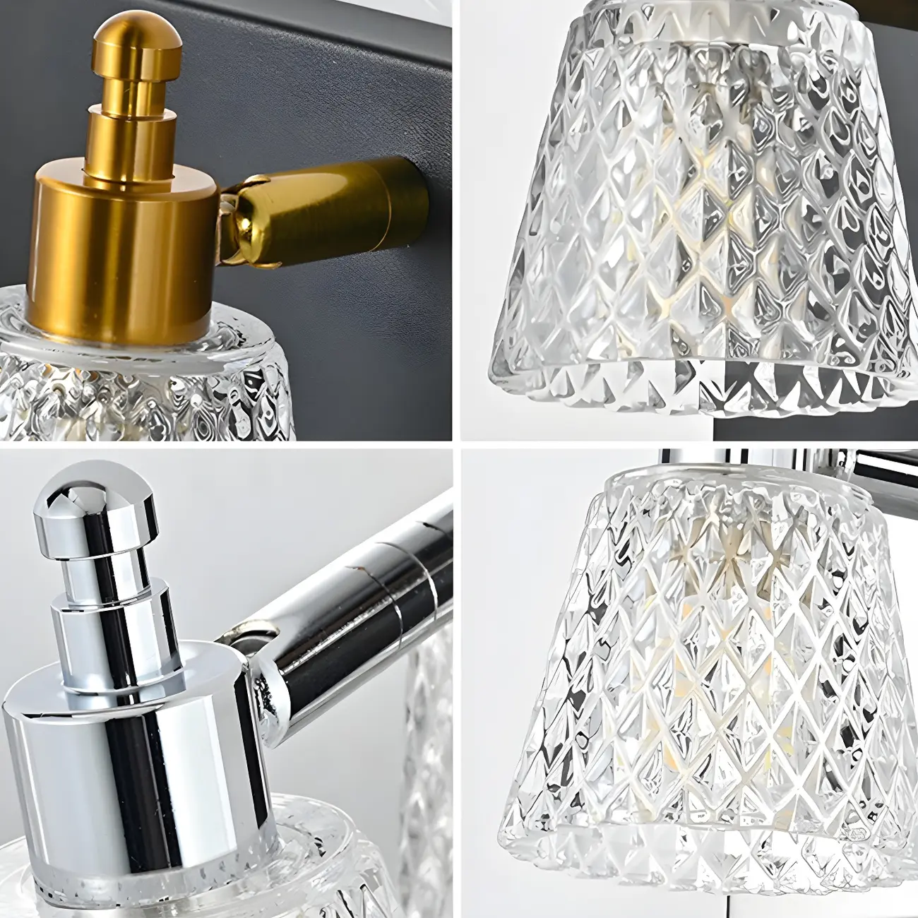 Crystal Glass Vanity Light Modern Style for Bathroom Image - 12 | homeyfad