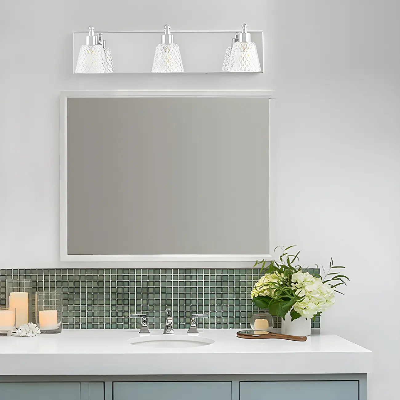 Crystal Glass Vanity Light Modern Style for Bathroom Image - 2 | homeyfad