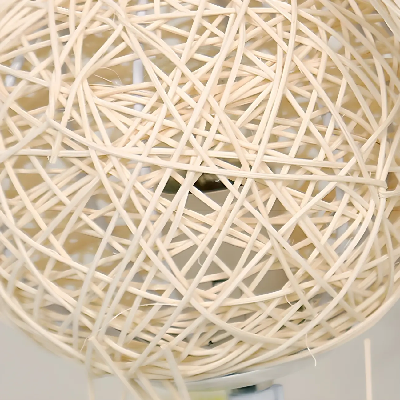 Wooden 43” Column Rattan Floor Lamp with LED & Foot Switch  Image - 13 | homeyfad