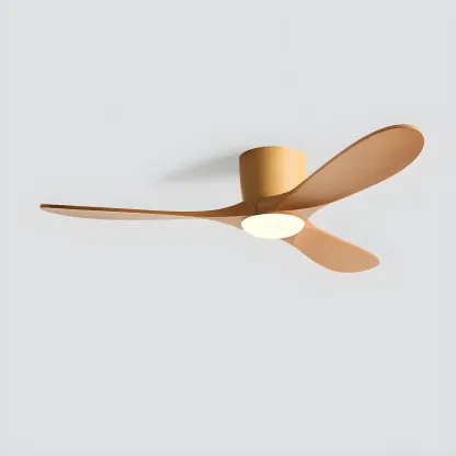 42.5" Wood Flush Mount Ceiling Fan 3-Gear Dimming for Living Room
