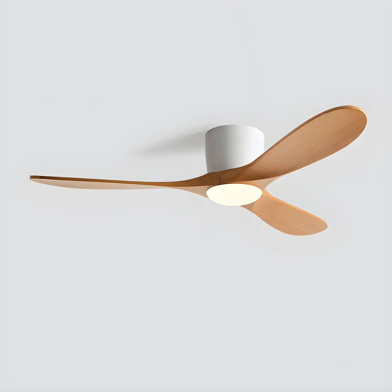 42.5" Wood Flush Mount Ceiling Fan 3-Gear Dimming for Living Room
