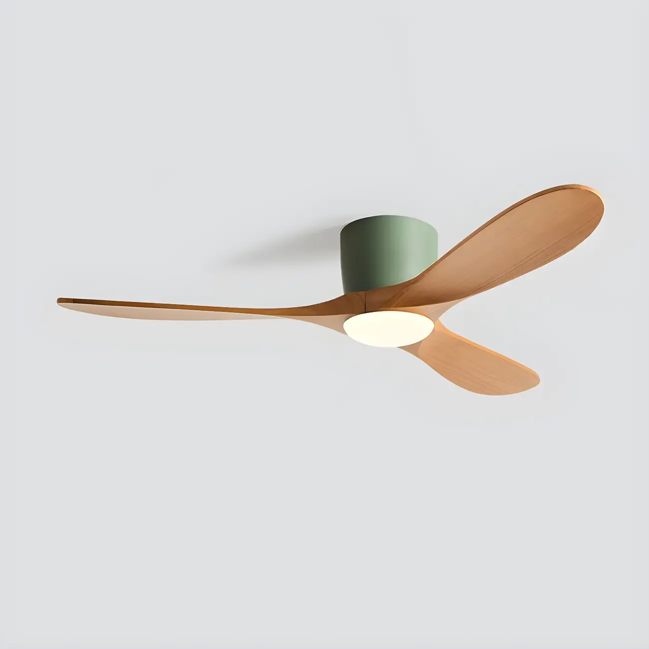 42.5" Wood Flush Mount Ceiling Fan 3-Gear Dimming for Living Room