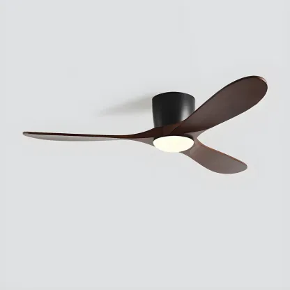 42.5" Wood Flush Mount Ceiling Fan 3-Gear Dimming for Living Room