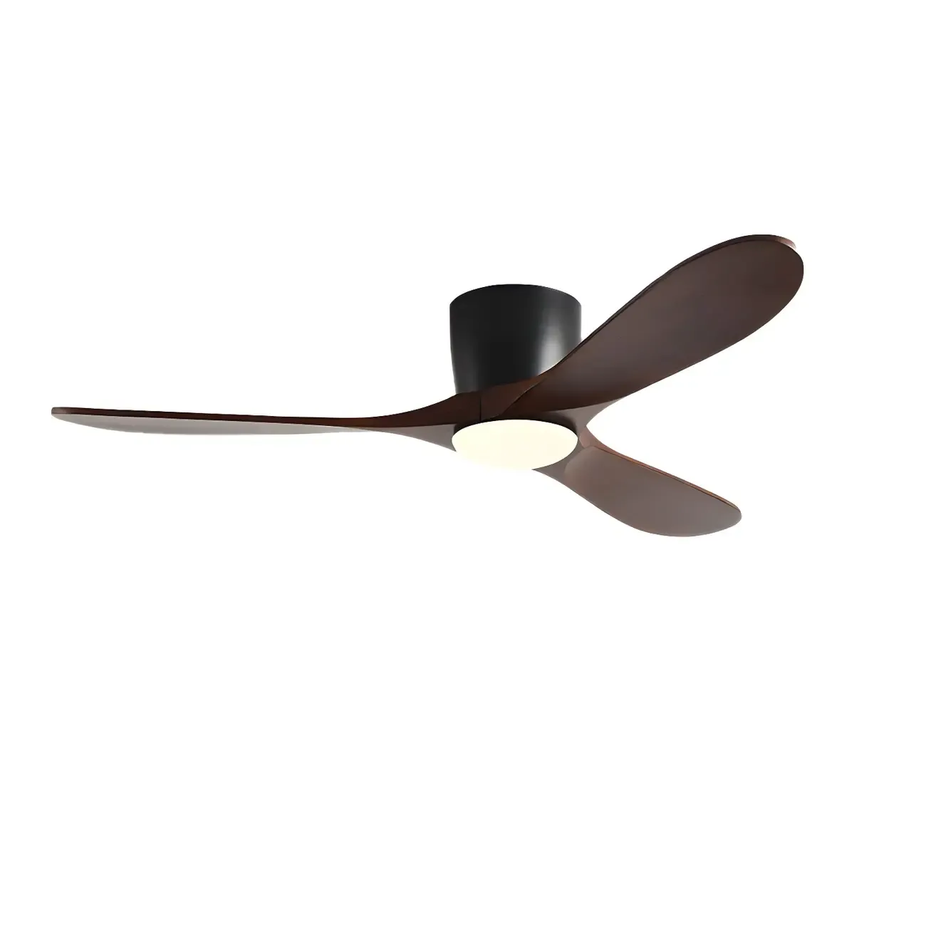 42.5" Wood Flush Mount Ceiling Fan 3-Gear Dimming for Living Room