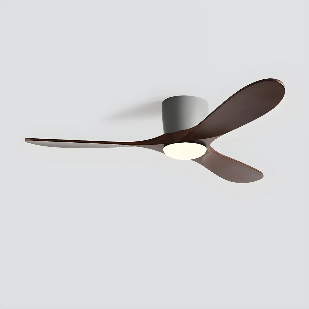 42.5" Wood Flush Mount Ceiling Fan 3-Gear Dimming for Living Room