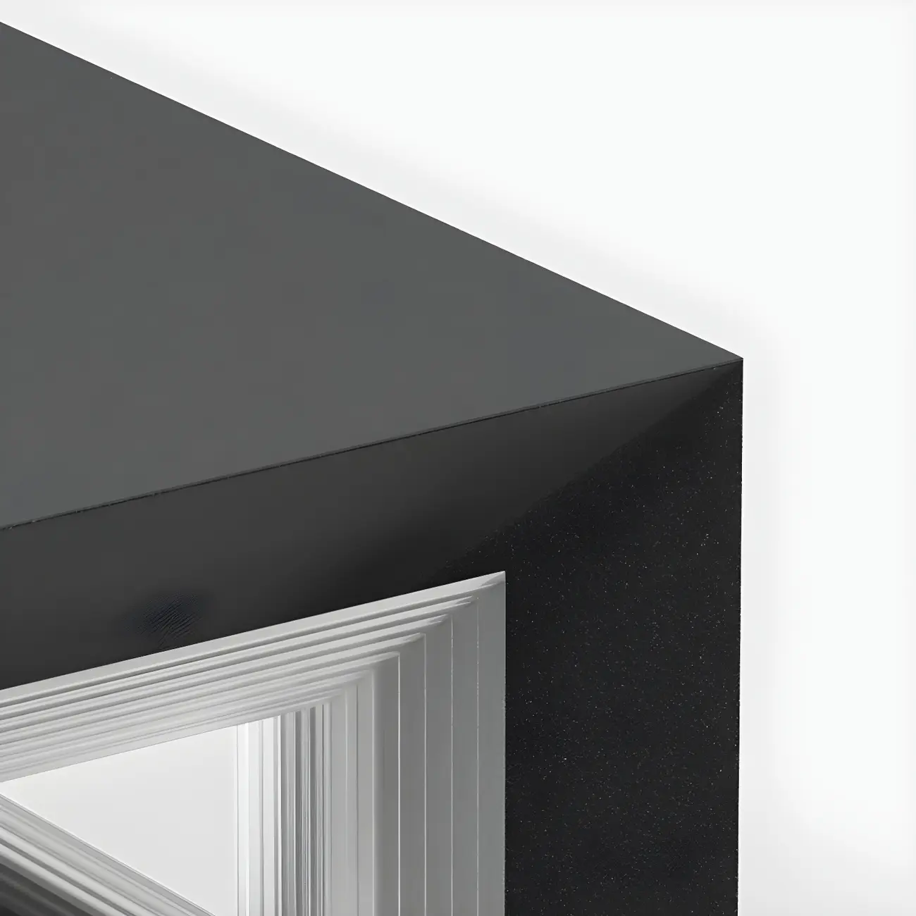 Black Metal Clear Glass Ambient Cubic Post Cap Light Image - 10 | homeyfad