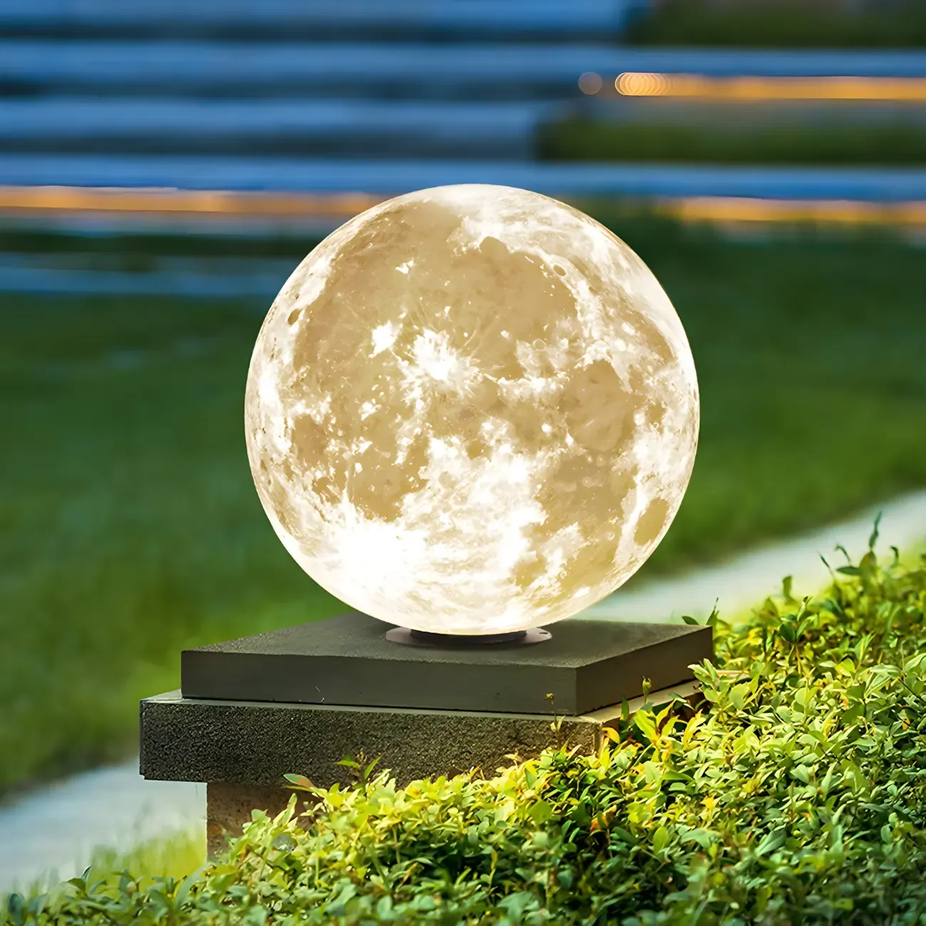 LED Moon Globe Post Cap Lights for Outdoor Pillars