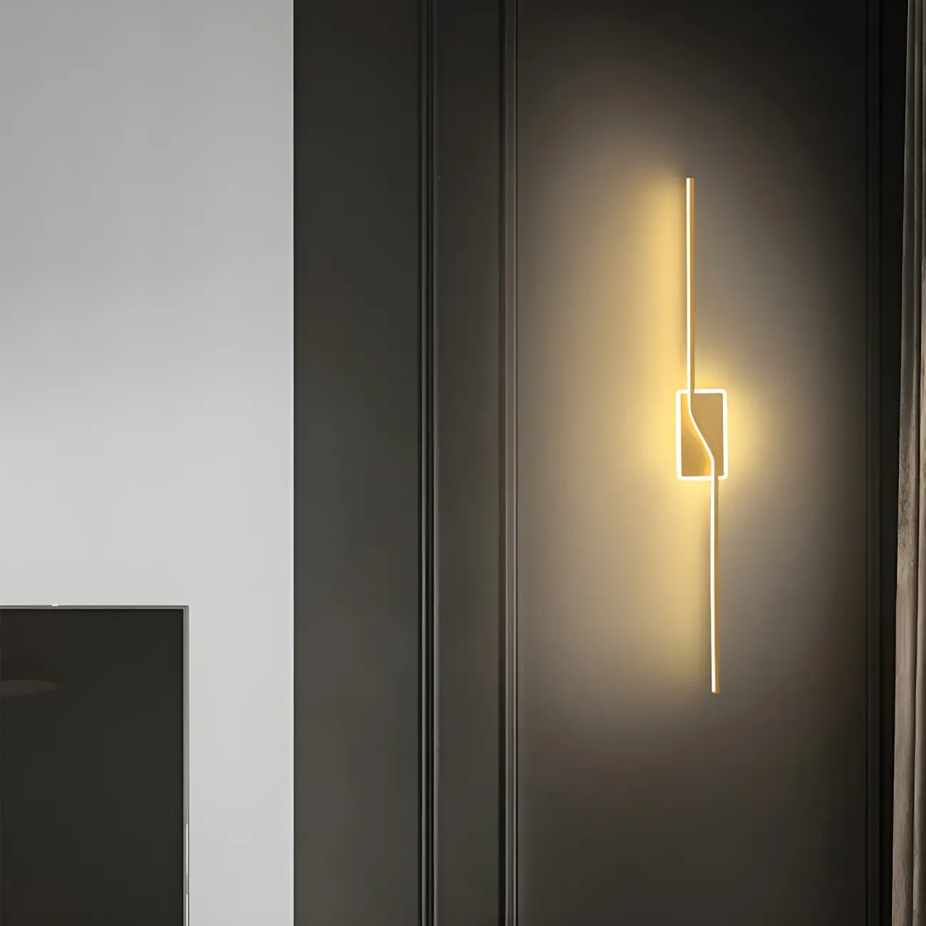 2-Light Bathroom Silica Gel Linear Gold Vanity Light Image - 14