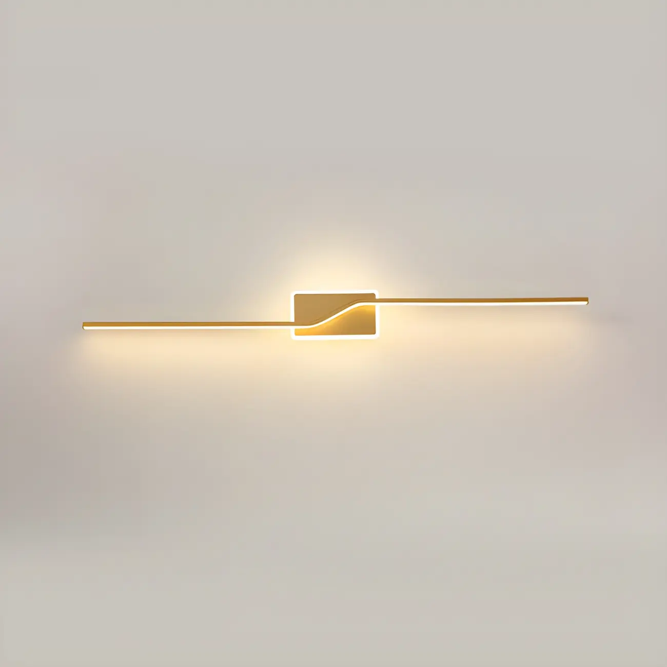 2-Light Bathroom Silica Gel Linear Gold Vanity Light Image - 9 | homeyfad