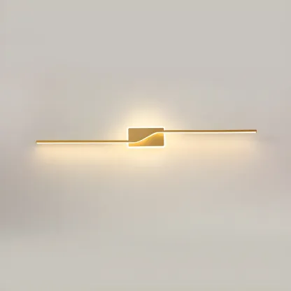 2-Light Bathroom Silica Gel Linear Gold Vanity Light Image - 9