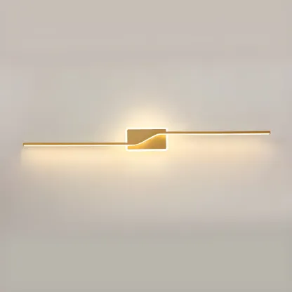 2-Light Bathroom Silica Gel Linear Gold Vanity Light Image - 11