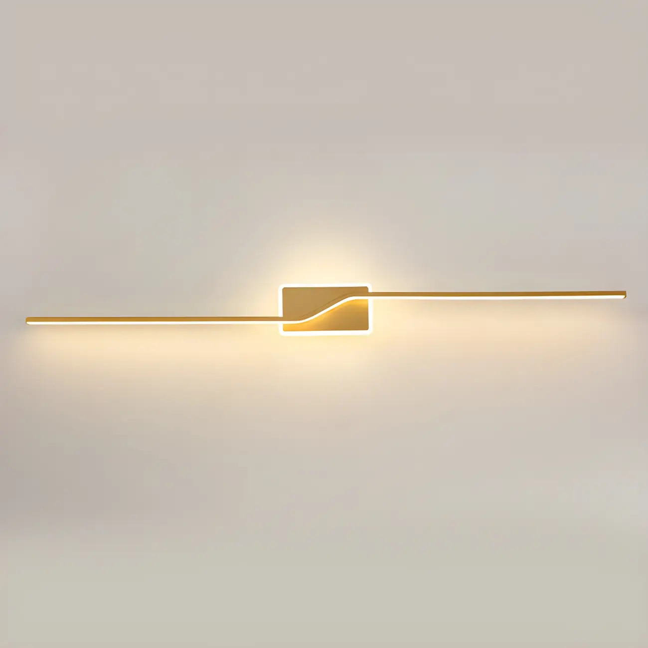 2-Light Bathroom Silica Gel Linear Gold Vanity Light Image - 13 | homeyfad