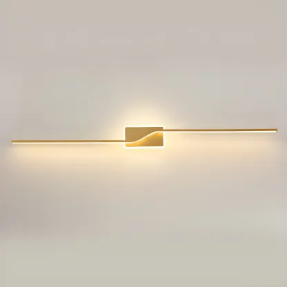 2-Light Bathroom Silica Gel Linear Gold Vanity Light Image - 13