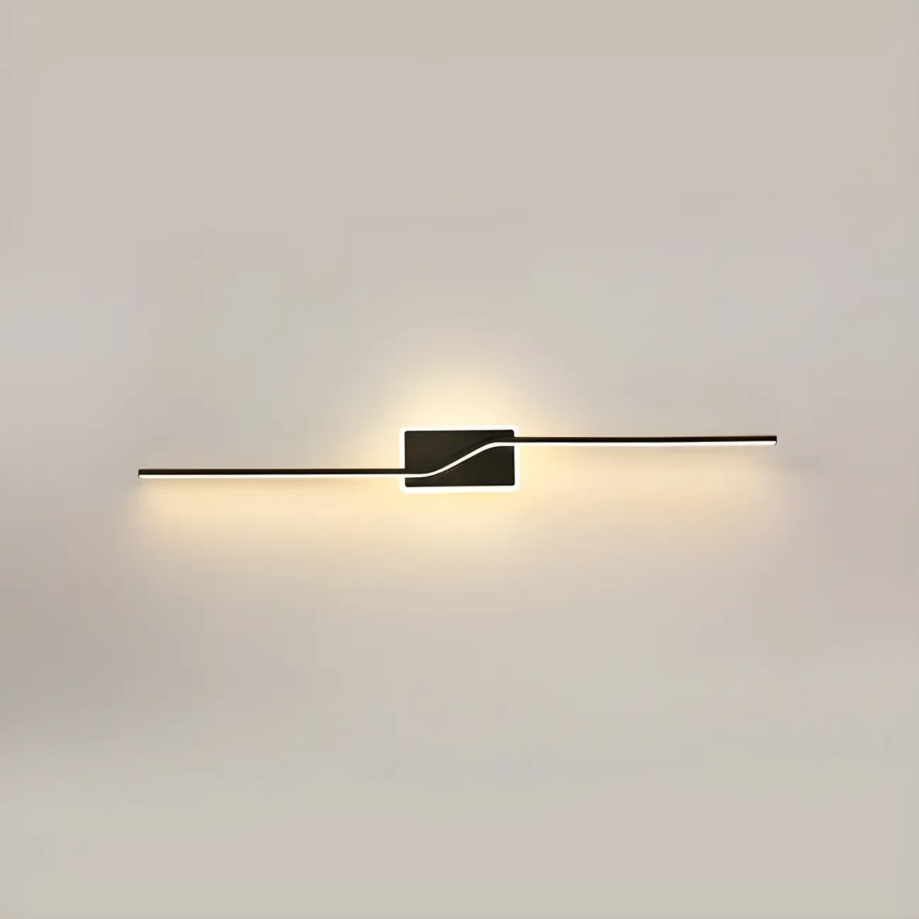 2-Light Bathroom Silica Gel Linear Gold Vanity Light Image - 15