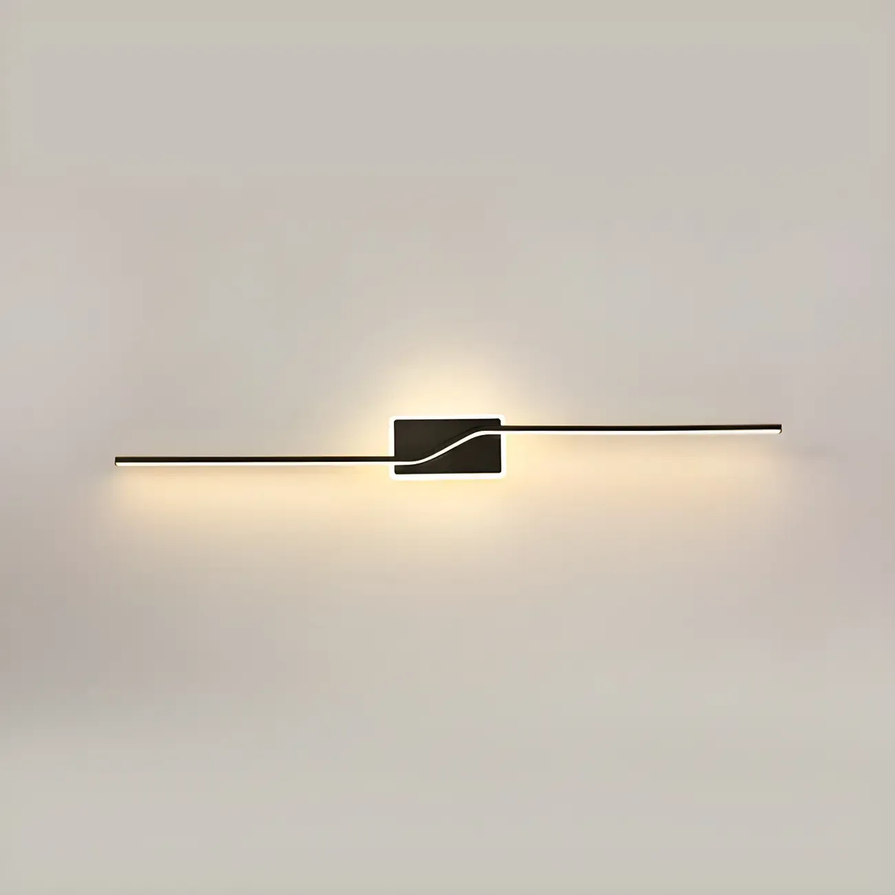 2-Light Bathroom Silica Gel Linear Gold Vanity Light Image - 16