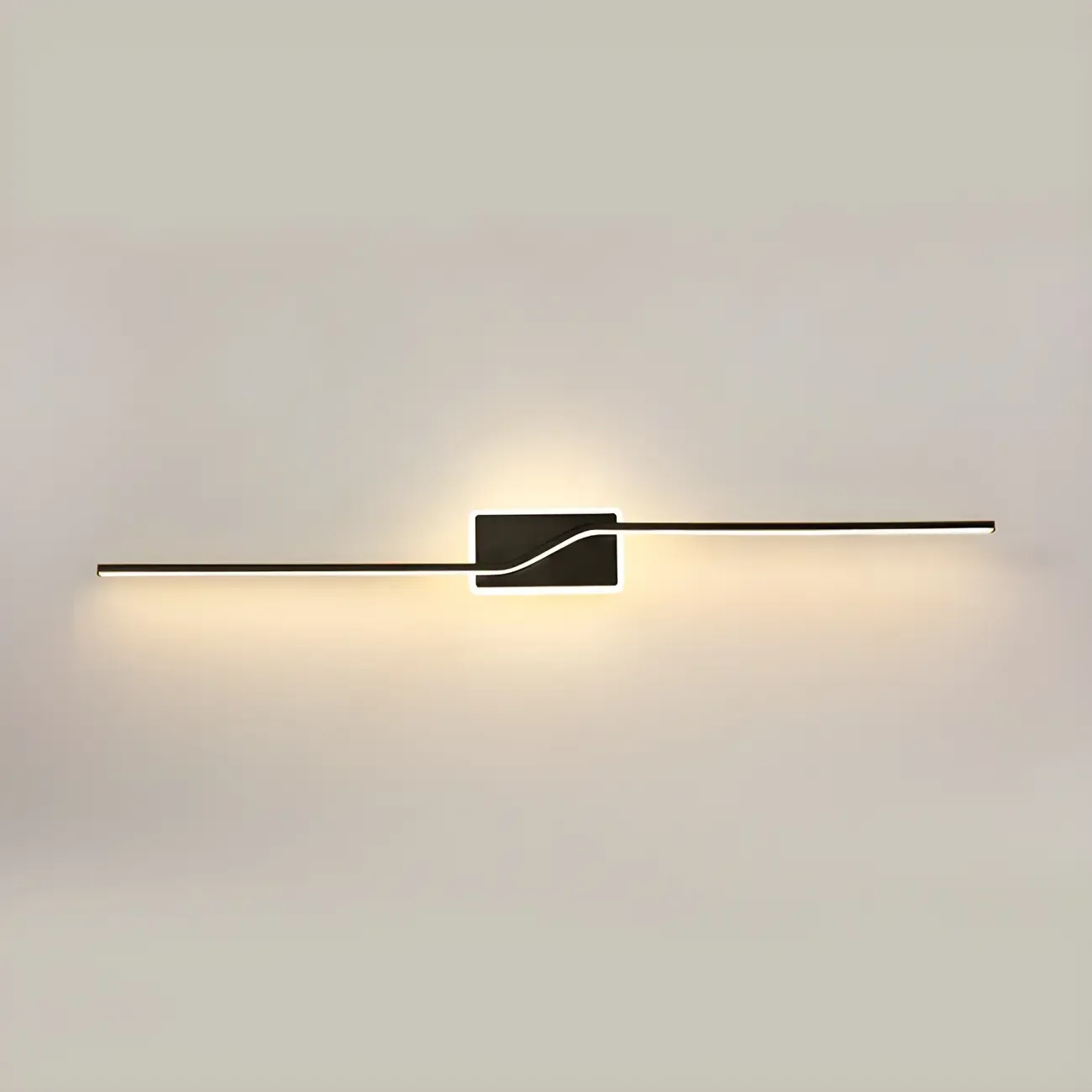 2-Light Bathroom Silica Gel Linear Gold Vanity Light Image - 17