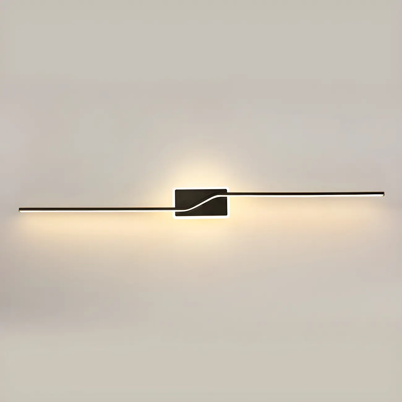 2-Light Bathroom Silica Gel Linear Gold Vanity Light Image - 18 | homeyfad