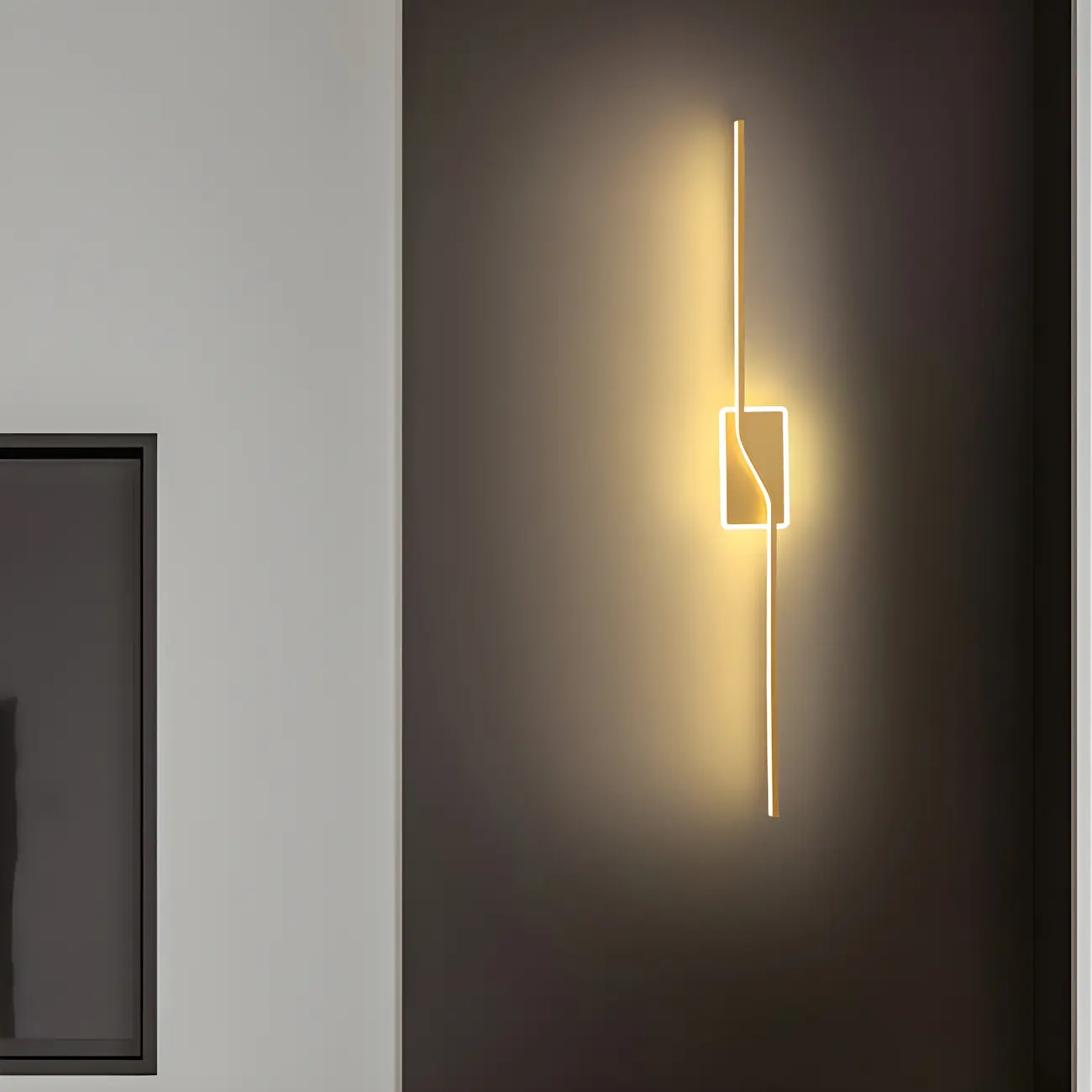 2-Light Bathroom Silica Gel Linear Gold Vanity Light Image - 4 | homeyfad