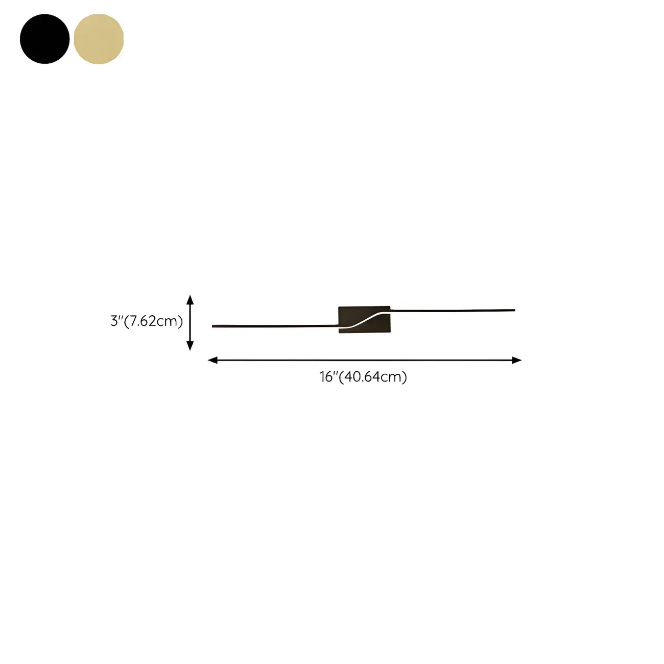 2-Light Bathroom Silica Gel Linear Gold Vanity Light #size | homeyfad