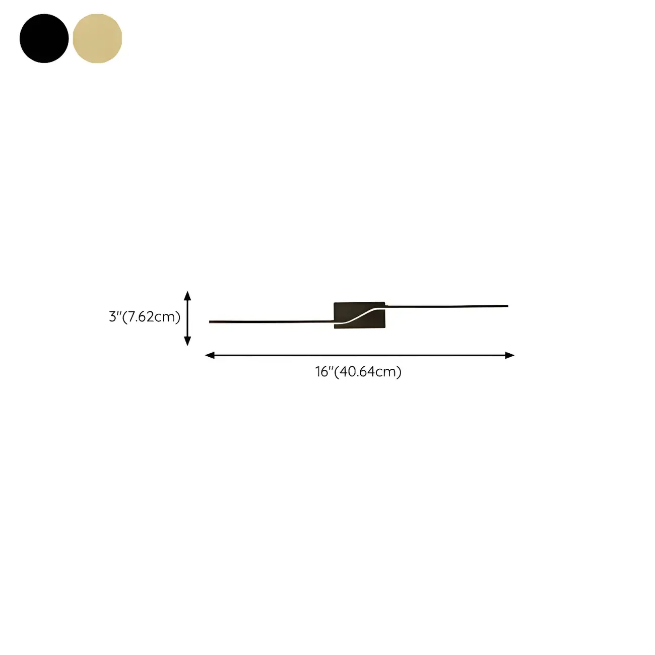 2-Light Bathroom Silica Gel Linear Gold Vanity Light #size