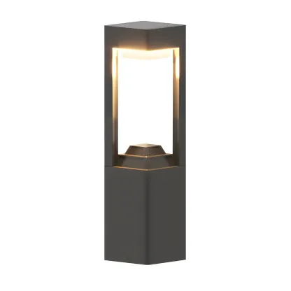 Modern Solar Black Metal Post Cap Light with Switch Image - 5