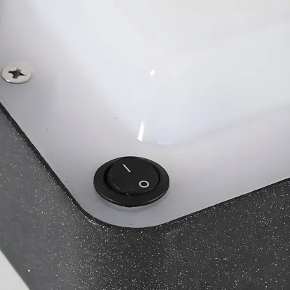 Modern Solar Black Metal Post Cap Light with Switch Image - 8