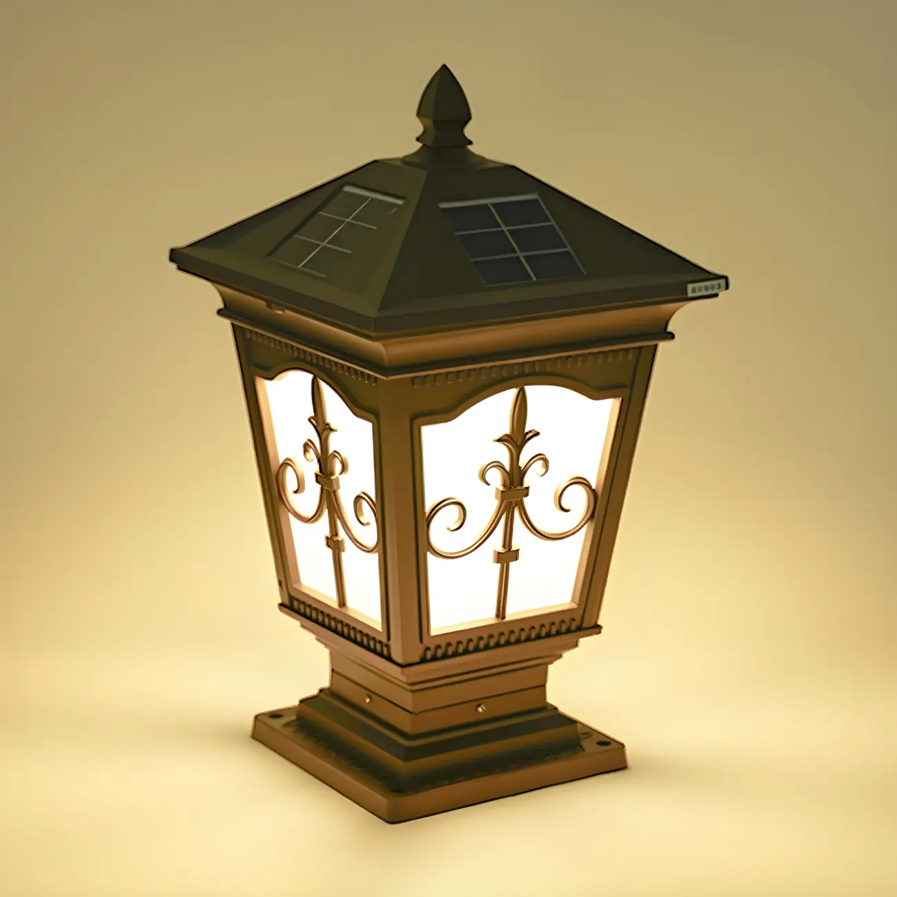 Decorative Outdoor Solar Post Light in 3 Color Light Image - 9 | homeyfad