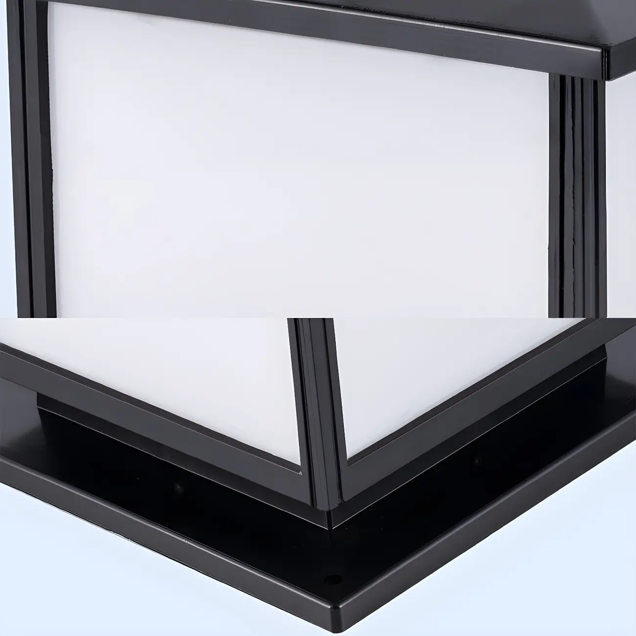 Modern Cube Solar Outdoor Post Light in Black/Bronze Image - 11 | homeyfad