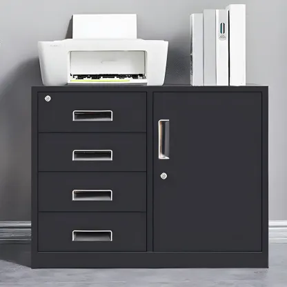 Stylish Metal Lockable Filing Cabinets with Drawer for Home Office Image - 4