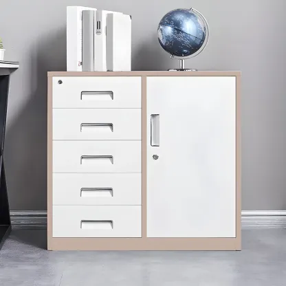 Stylish Metal Lockable Filing Cabinets with Drawer for Home Office Image - 11