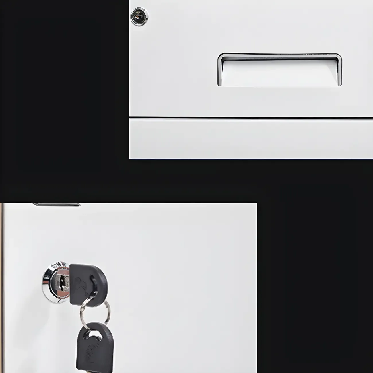 Stylish Metal Lockable Filing Cabinets with Drawer for Home Office Image - 14