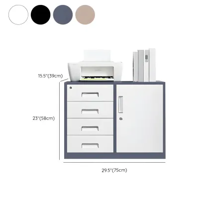 Stylish Metal Lockable Filing Cabinets with Drawer for Home Office #size