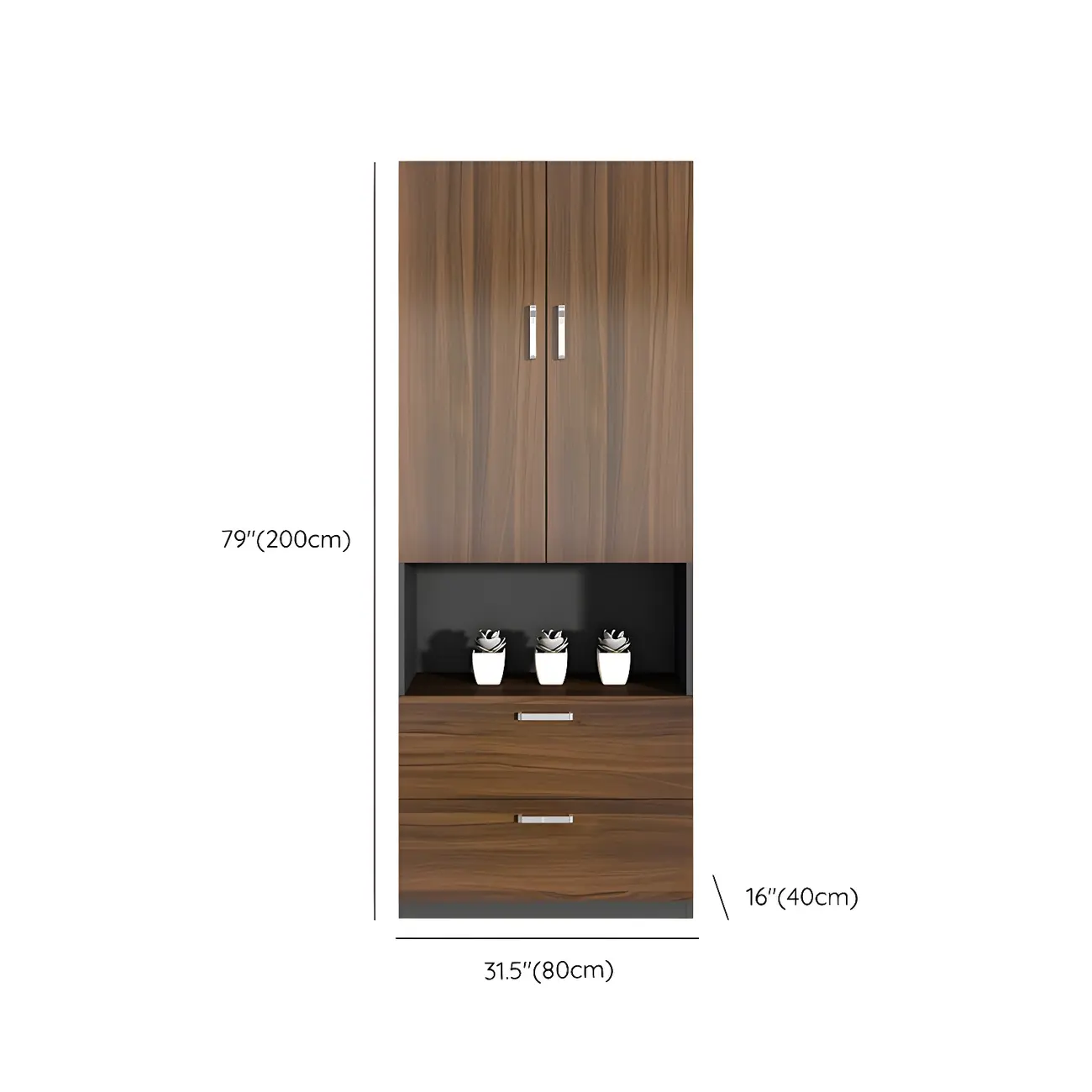 Contemporary Wooden Vertical Filing Cabinet with Open Shelves #size | homeyfad
