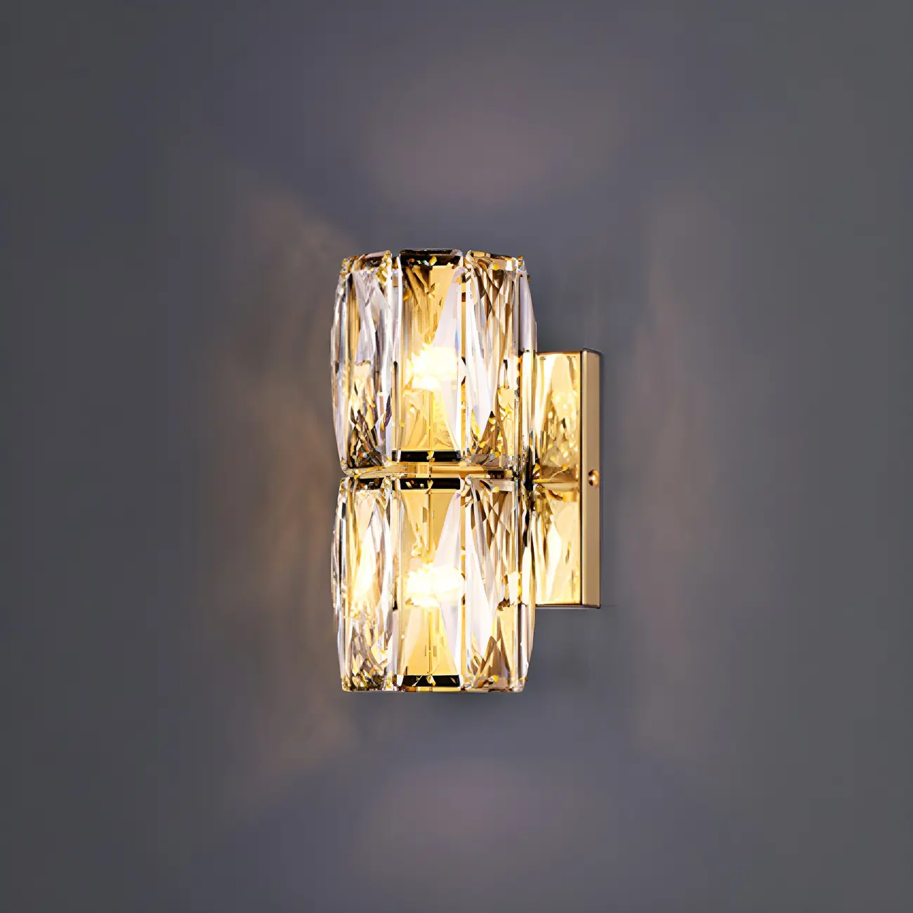 Luxury Geometric Crystal Gold Vanity Light Image - 5 | homeyfad