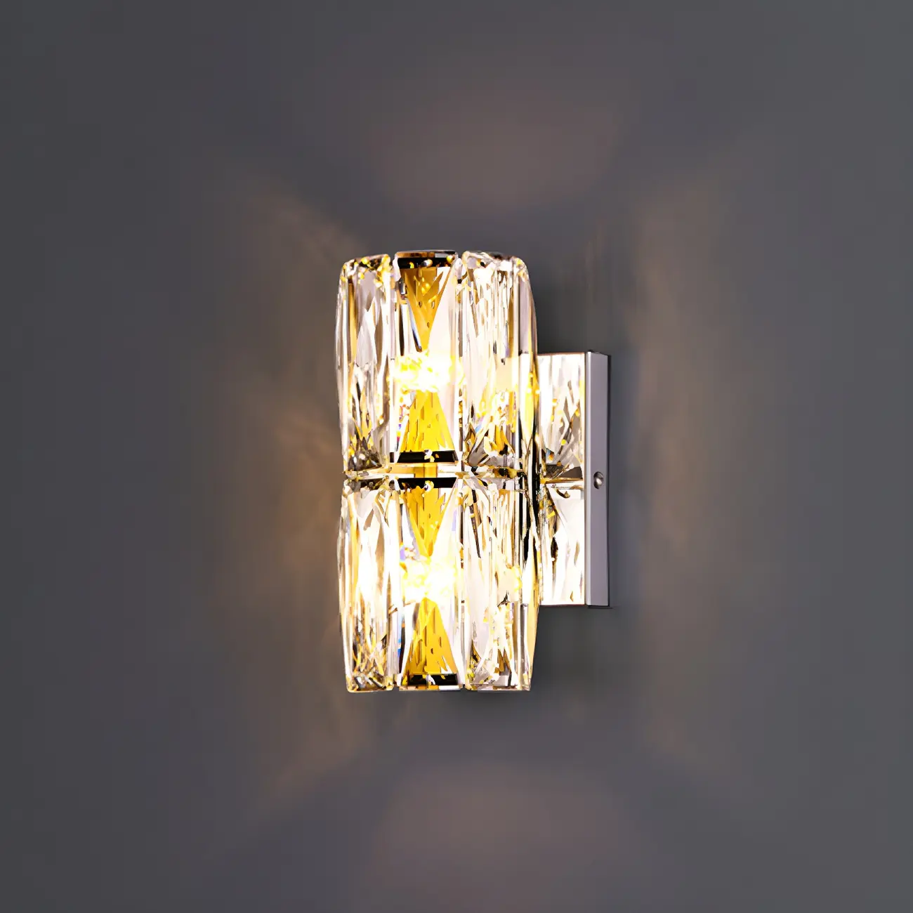 Luxury Geometric Crystal Gold Vanity Light Image - 6 | homeyfad