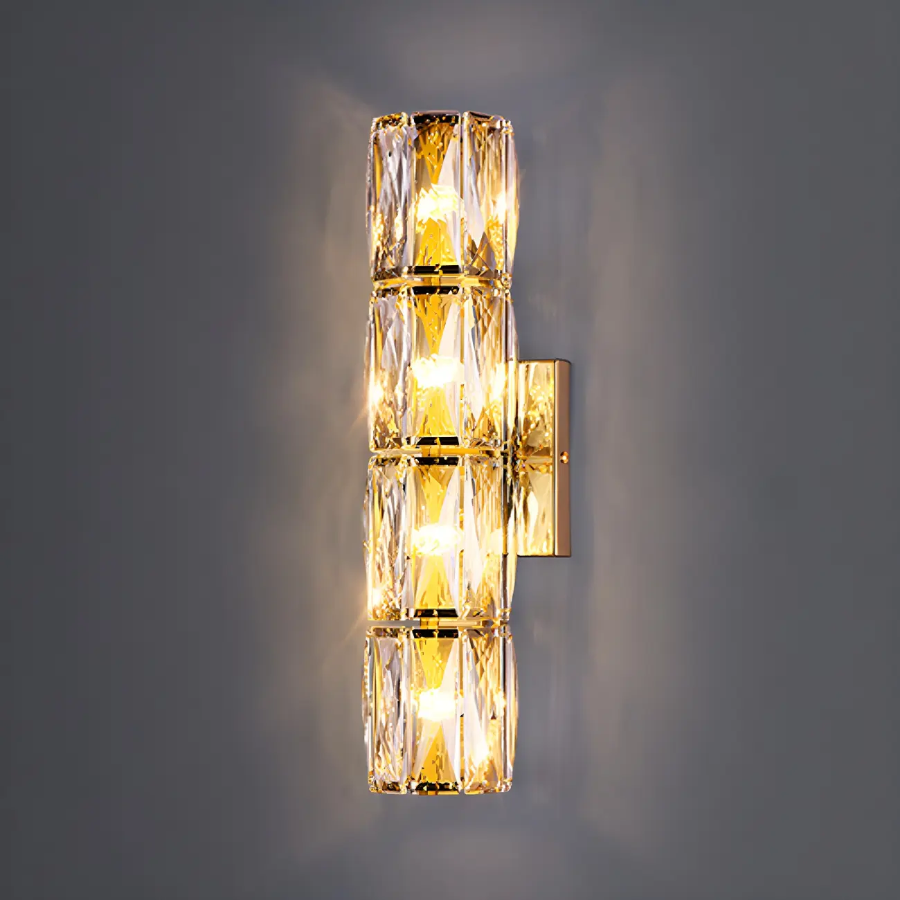 Luxury Geometric Crystal Gold Vanity Light Image - 7 | homeyfad