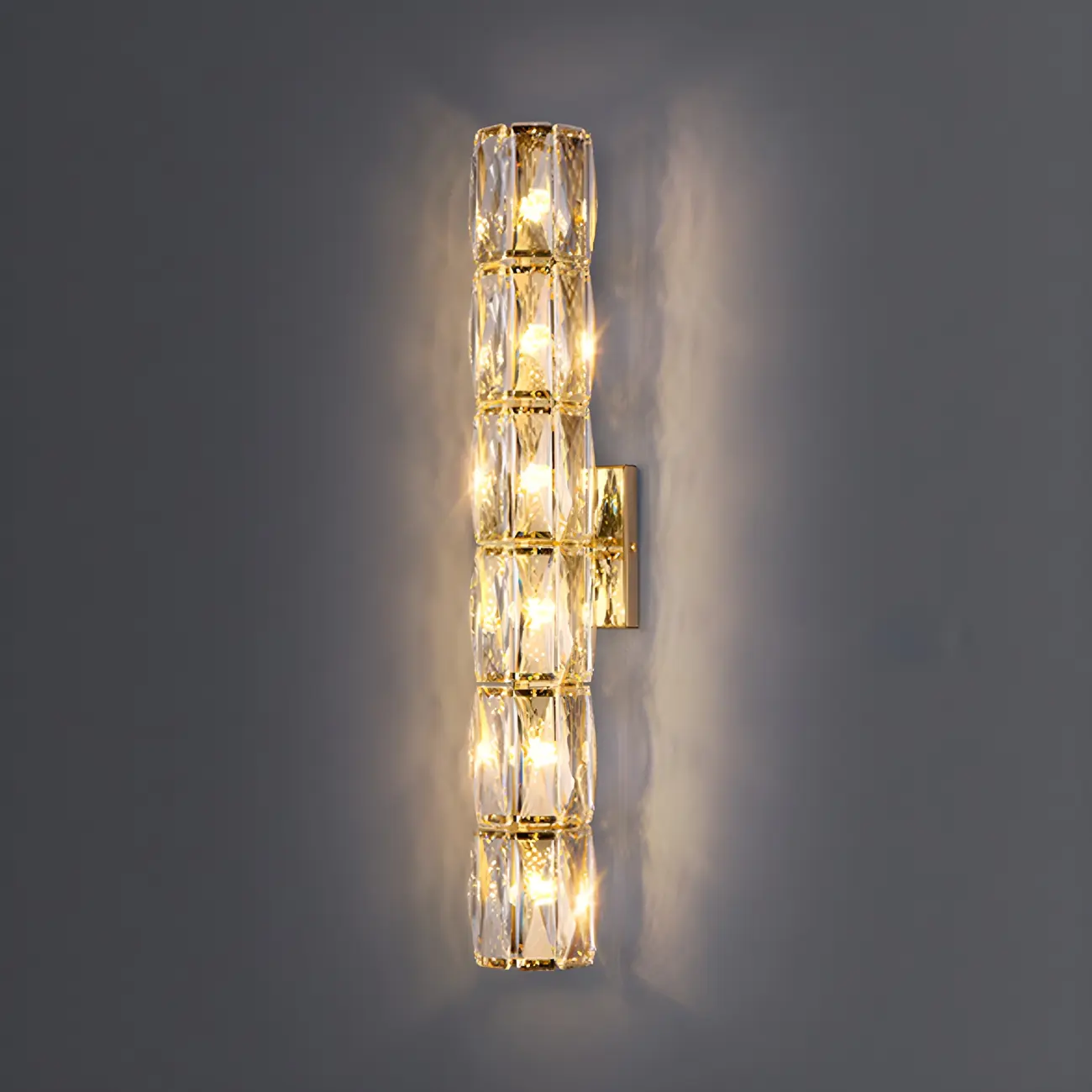 Luxury Geometric Crystal Gold Vanity Light Image - 14 | homeyfad