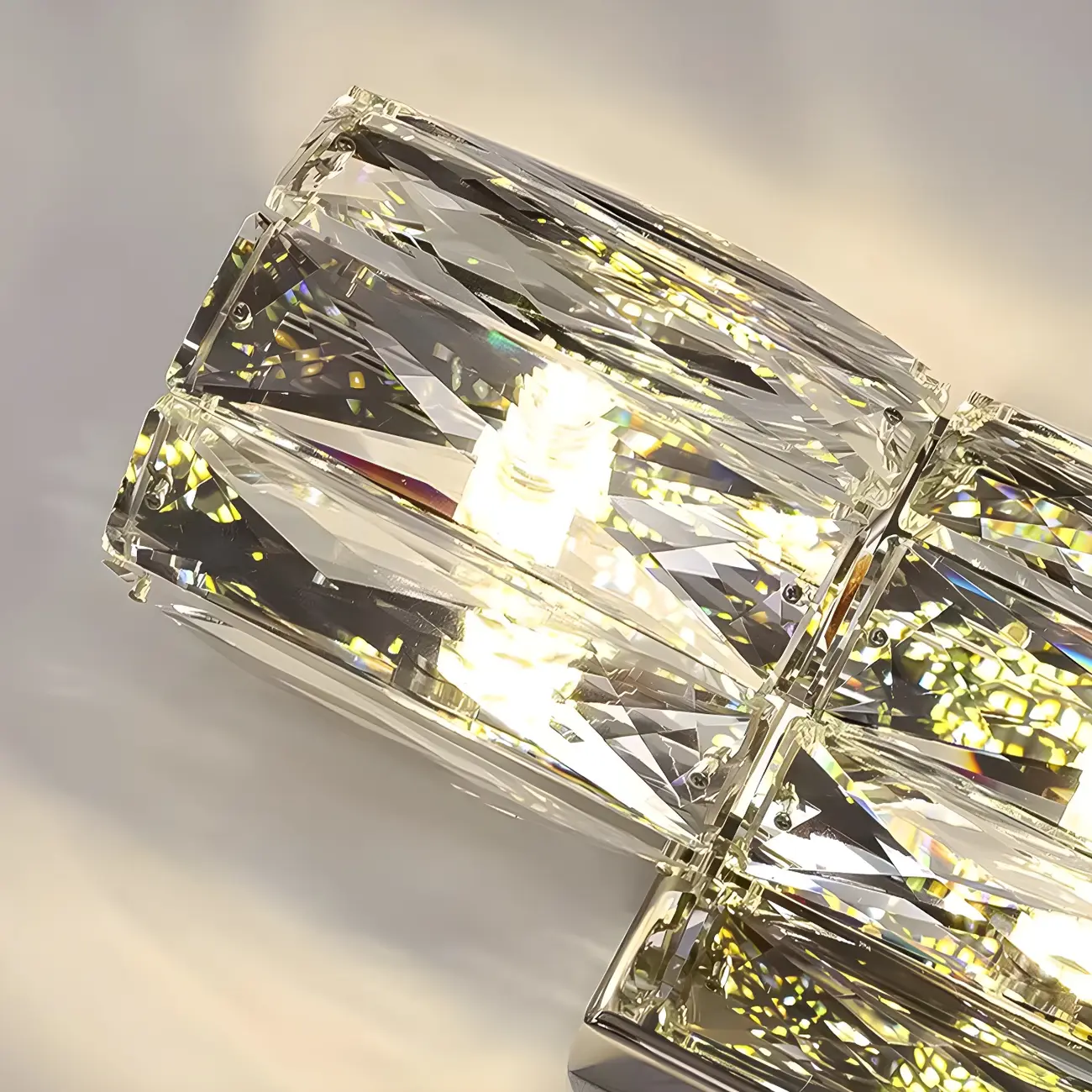 Luxury Geometric Crystal Gold Vanity Light Image - 12 | homeyfad