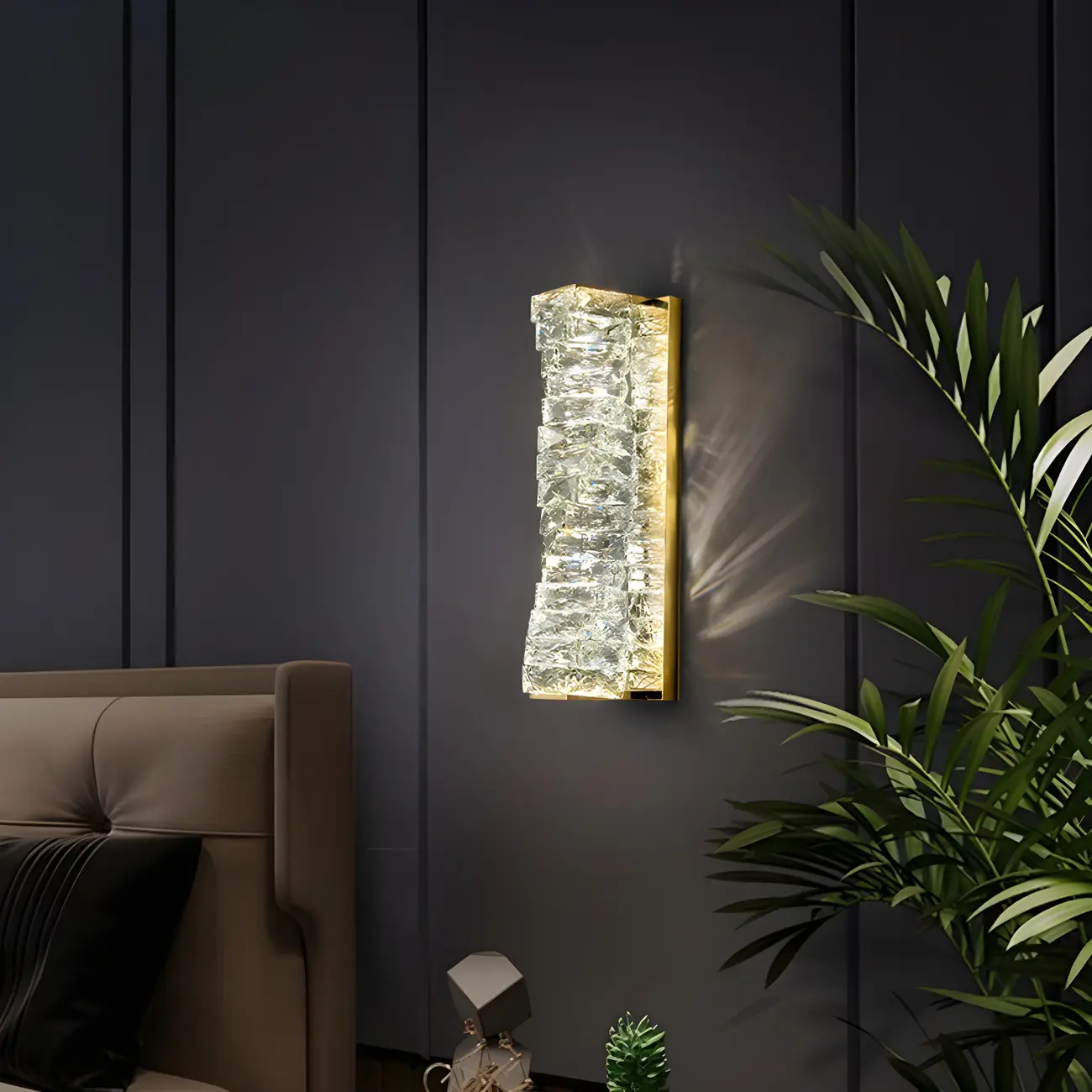 Luxurious Crystal Metal Vanity Light for Bathroom Decor Image - 3 | homeyfad