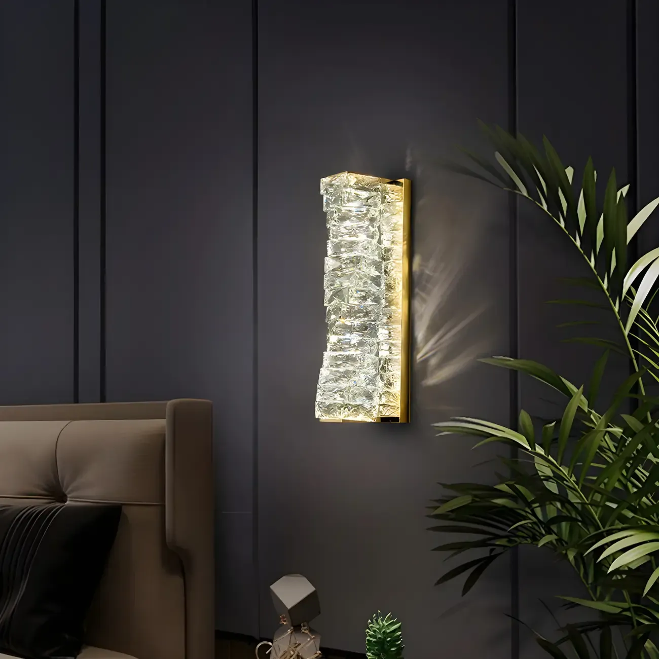 Medieval Retro Chrome Crystal Glass Wall Light Fixtures- HomeyFad