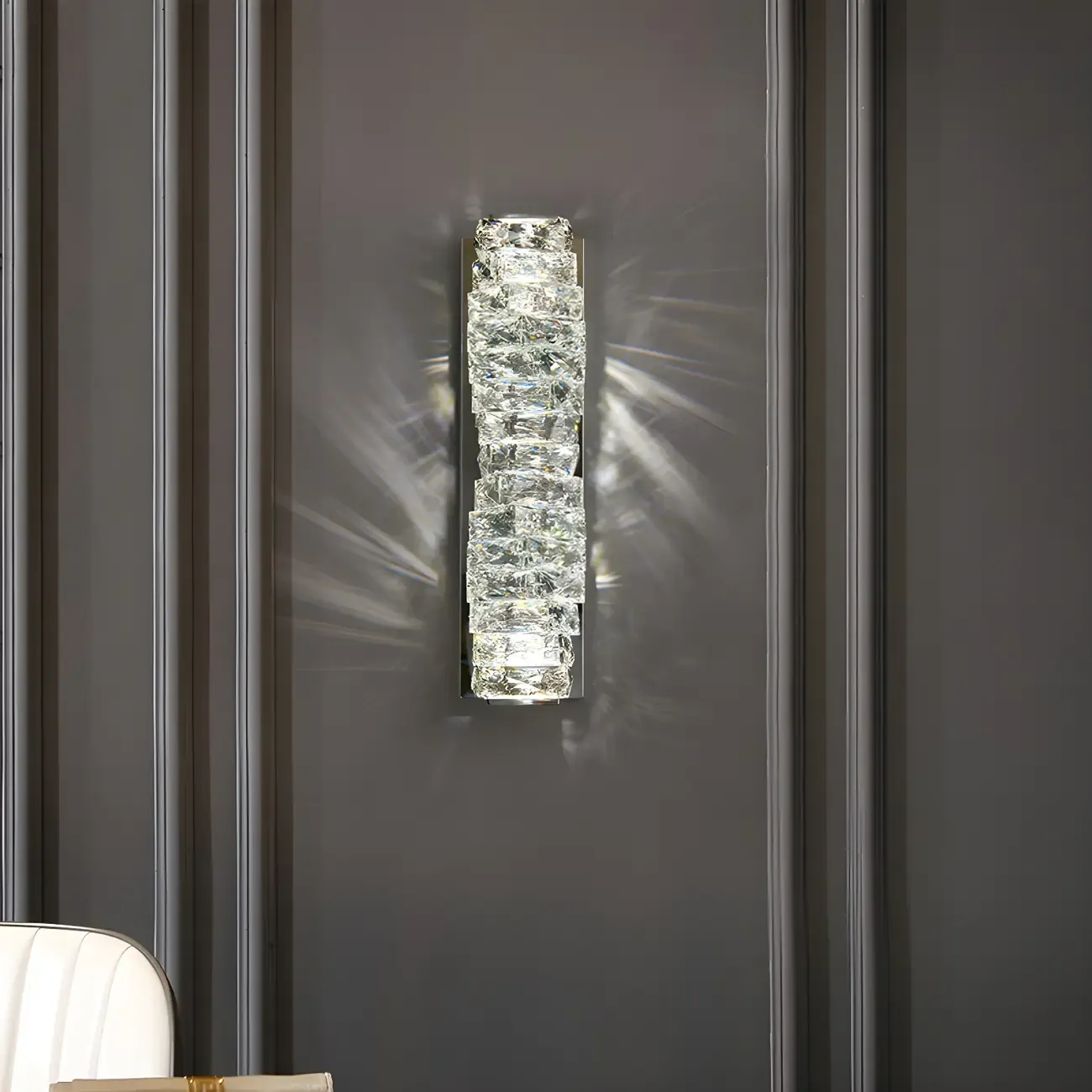Luxurious Crystal Metal Vanity Light for Bathroom Decor Image - 2