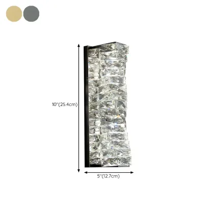 Luxurious Crystal Metal Vanity Light for Bathroom Decor #size