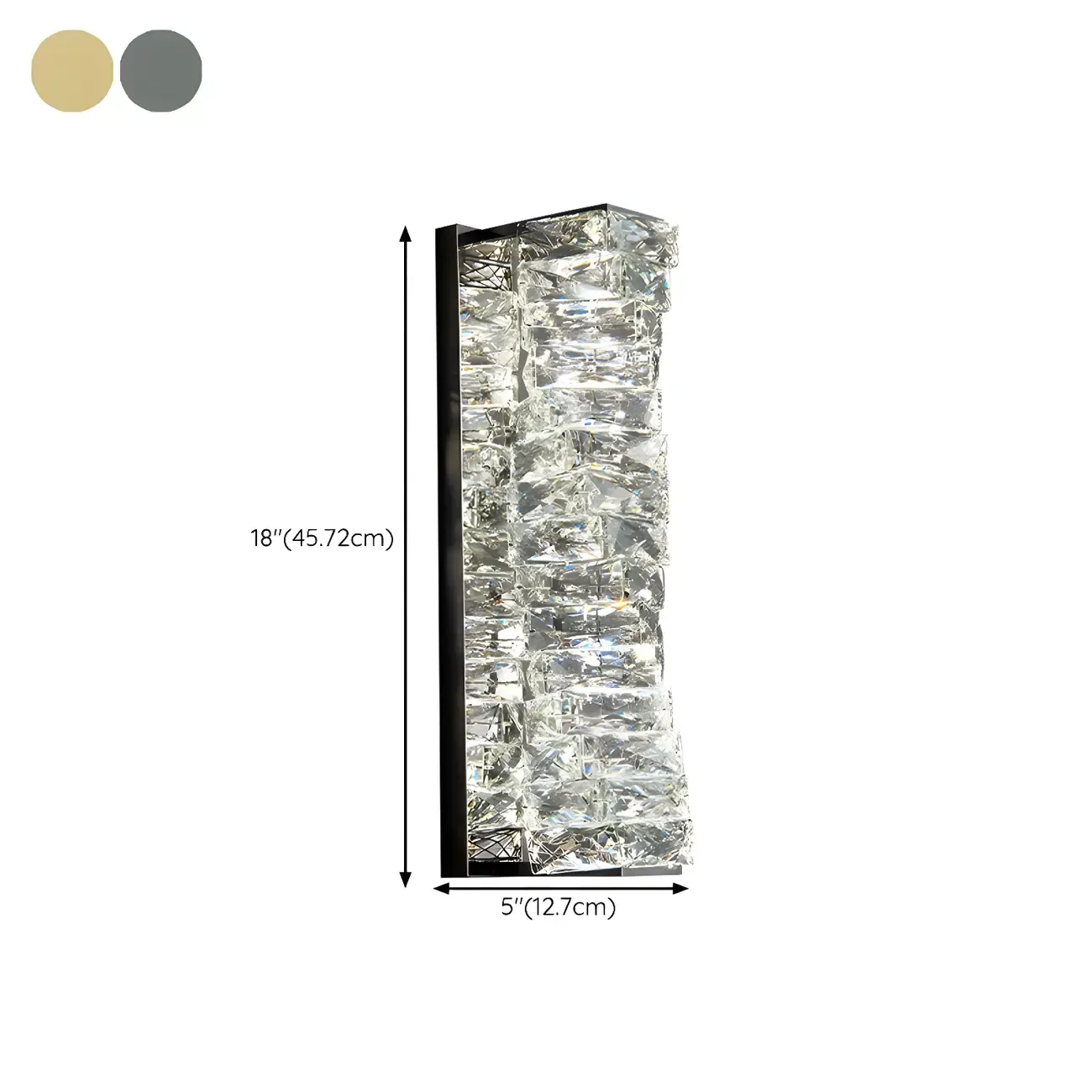 Luxurious Crystal Metal Vanity Light for Bathroom Decor Image - 14