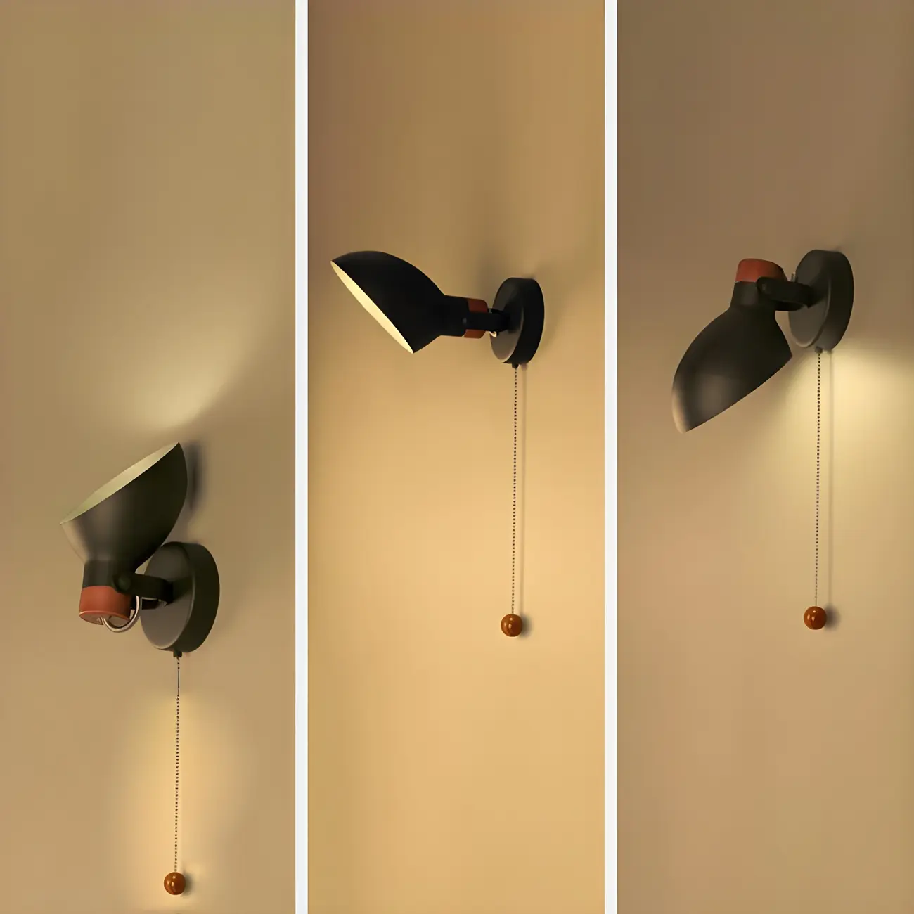 Minimalist Metal Adjustable Vanity Light with Pull Chain for Home Image - 12 | homeyfad