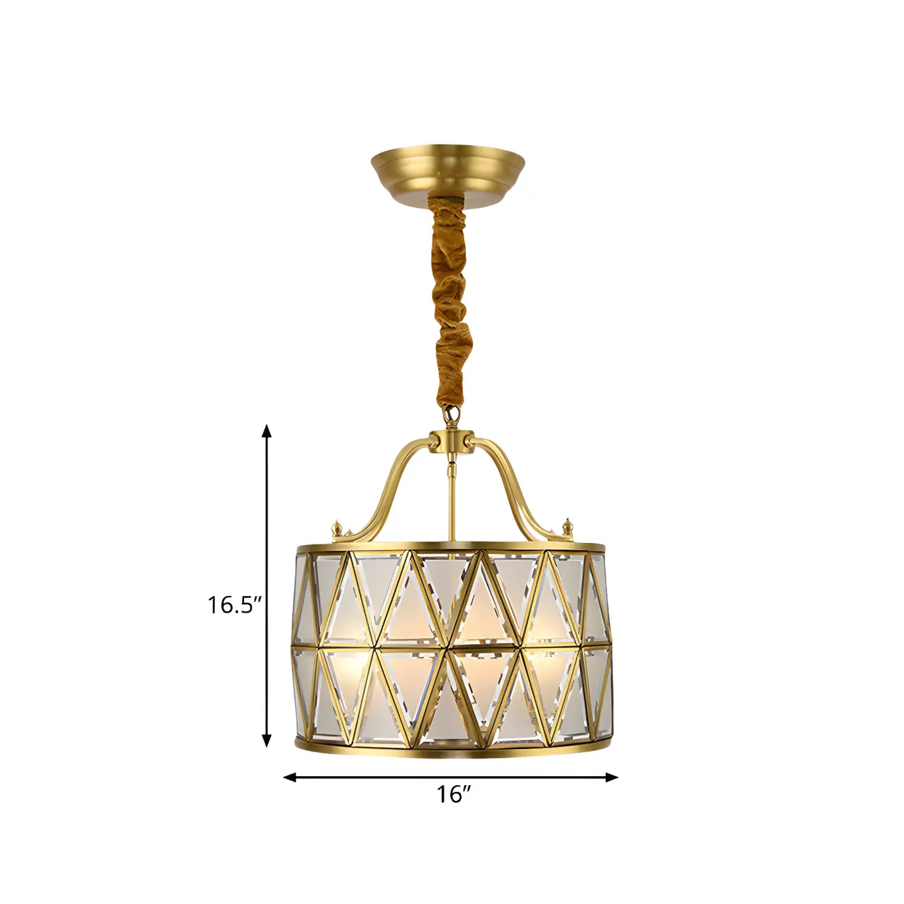 Colonial Style Brass Drum Chandelier Image - 4 | homeyfad