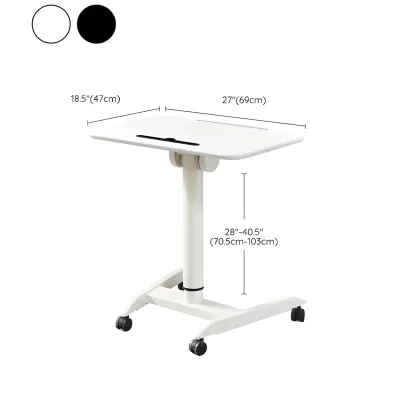 Glam Wooden Rectangular Standing Desk Converter with Casters Image - 13